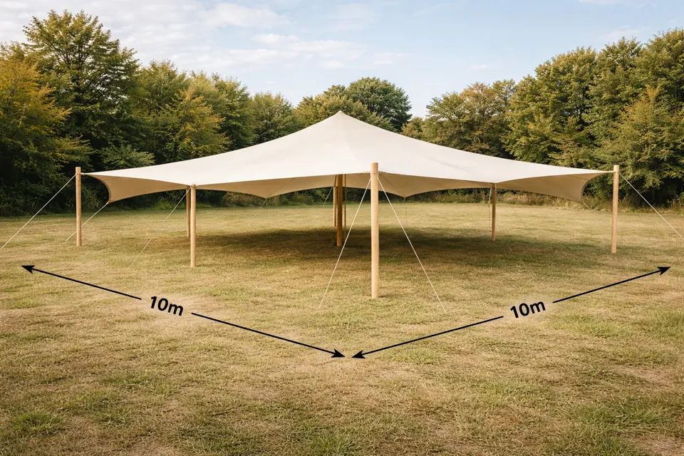 Stretchzelt 10x10m für 75-100 Personen